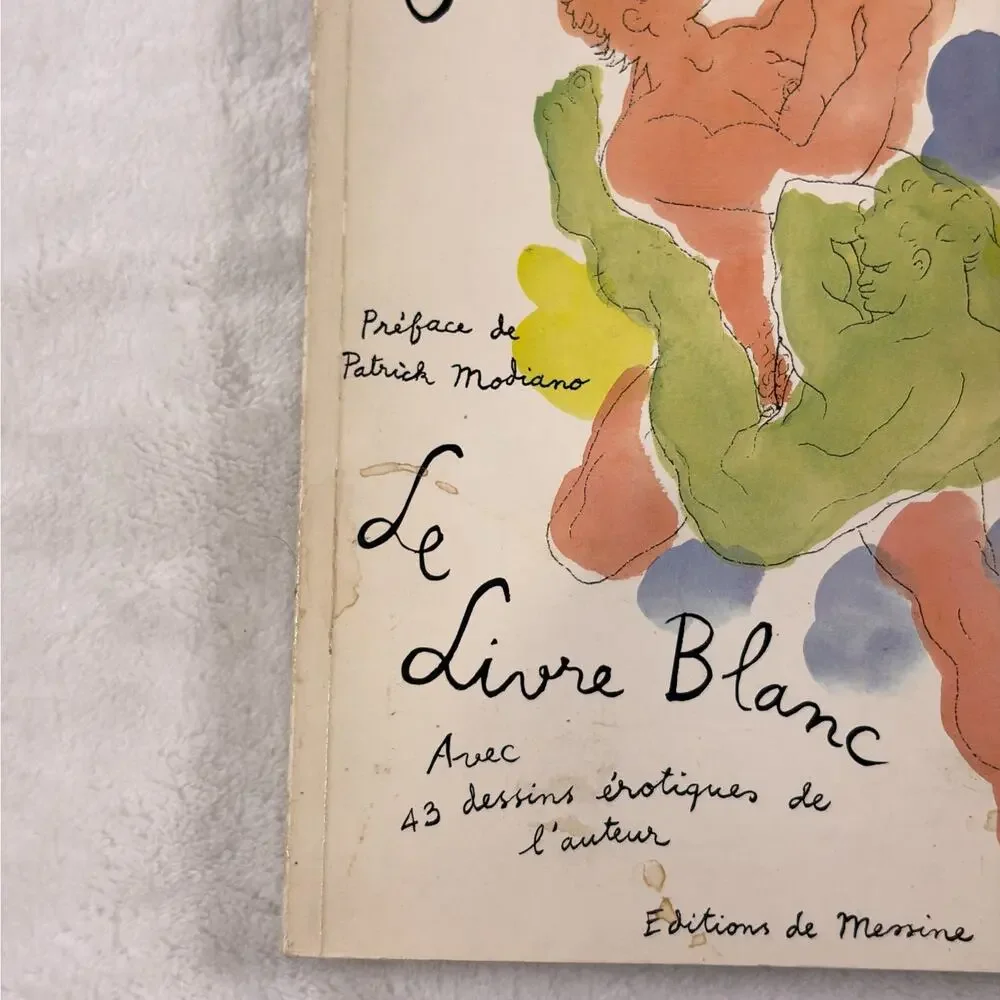 Jean Cocteau Le Livre Blanc 43 Erotic Drawings French Messine Used Rare!